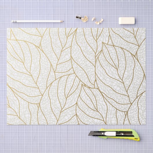 Elegant goud aardeachtig blad genot tissuepapier (Craft)