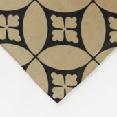 Elegant Goud Abstract Bloemencirkels Patroon | Fleece Deken (Hoek)
