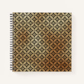 Elegant Goud Abstract Bloemencirkels Patroon | Notitieboek (Voorkant)