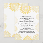 Elegant goud abstract bloemetjesrepetitief diner v kaart (Voorkant / Achterkant)