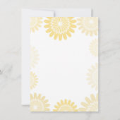 Elegant goud abstract bloemetjesrepetitief diner v kaart (Achterkant)