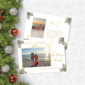 Elegant Goud Abstract Foto Kerst Kaart