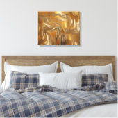 Elegant goud Abstract, weelderig design Canvas Afdruk (Insitu (Slaapkamer))