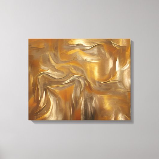 Elegant goud Abstract, weelderig design Canvas Afdruk (Voorkant)