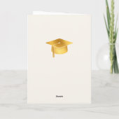 Elegant Goud Afstudeerkaarten Afstuderen Kaart (Achterkant)