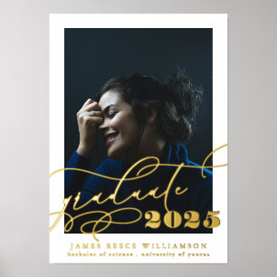 ELEGANT Goud AFSTUDEREN Fotoklasse van Folie Afdrukken