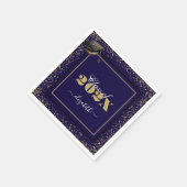 Elegant Goud Afstuderen Klasse van 2025 Custom Nam Servet (Hoek)