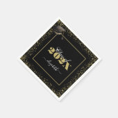 Elegant Goud Afstuderen Klasse van 2025 Custom Nam Servet (Hoek)