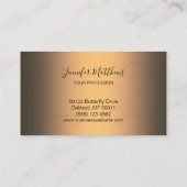 Elegant Goud Agaat Glitter Script Visitekaartje (Achterkant)