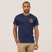 Elegant goud Anker nautische kapitein varen zomer T-shirt (Voorkant volledig)