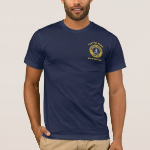 Elegant goud Anker nautische kapitein varen zomer T-shirt