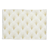 Elegant Goud Art-deco geometrisch patroon Kussensloop (Achterkant)