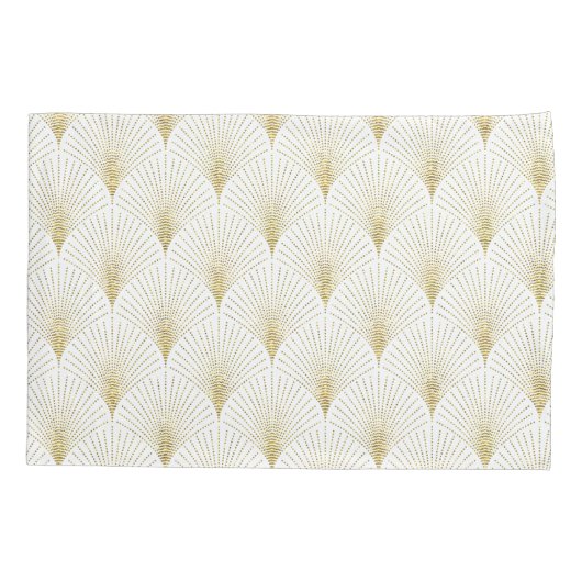 Elegant Goud Art-deco geometrisch patroon Kussensloop (Achterkant)