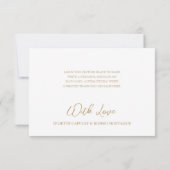 Elegant goud Art Deco op groene bruiloft Bedankkaart (Achterkant)