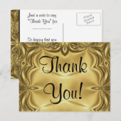 Elegant goud bedankt Briefkaarten (Voorkant / Achterkant)