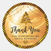 Elegant goud bedankt | Glitter en parel Ronde Sticker (Voorkant)