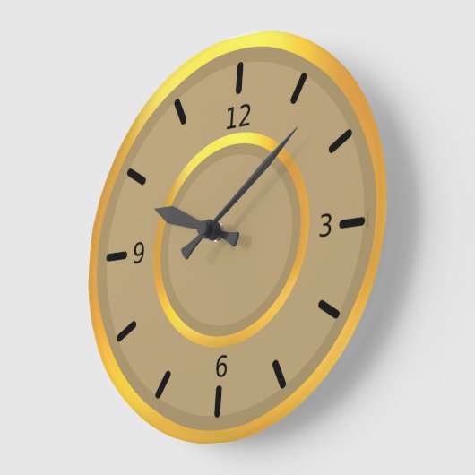 Elegant Goud & Beige Grote Klok (Hoek)