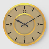 Elegant Goud & Beige Grote Klok (Voorkant)