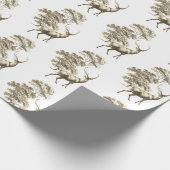 Elegant  Goud Beige Herten in Bos Cadeaupapier (Hoek)