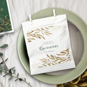 Elegant Goud Blad Smaragd Groen Quinceanera Bedankzakje