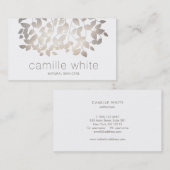 Elegant goud bladeren natuurlijke huidverzorging d visitekaartje (Voorkant / Achterkant)