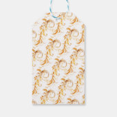 Elegant Goud Bladgroen Kerstmis Cadeaulabel (Achterkant)