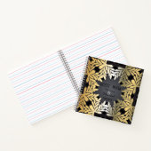 Elegant  Goud Bladgroen Lijst Bruiloft Gastenboek Notitieboek (Binnen)