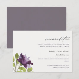 ELEGANT GOUD BLAUW AQUAREL FLORALE ACCOMMODATIE KAART