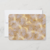 Elegant Goud Blauw Lavendel Paarse Hydrangeas RSVP Kaartje (Achterkant)