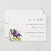 ELEGANT GOUD BLAUWE WATERVERF BLOEMEN-ONDERKOMEN KAART (Voorkant)