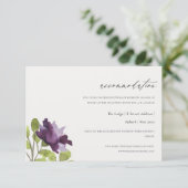 ELEGANT GOUD BLAUWE WATERVERF BLOEMEN-ONDERKOMEN KAART (Staand voorkant)