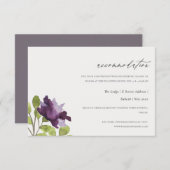 ELEGANT GOUD BLAUWE WATERVERF BLOEMEN-ONDERKOMEN KAART (Voorkant / Achterkant)