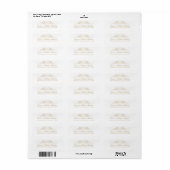 Elegant goud bloeien Damask Etiket (Full Sheet)