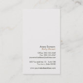 Elegant Goud Bloem Motief Evenement Planner Zwart Visitekaartje (Achterkant)