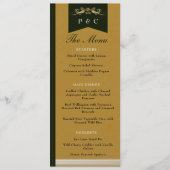 Elegant Goud Bloemen Bibliotheek Boek Hoesje Bruil Menu (Voorkant)
