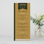 Elegant Goud Bloemen Bibliotheek Boek Hoesje Bruil Menu (Staand voorkant)