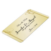 Elegant Goud Bloemen Gay Bruiloft Save the Date Magneet (Linkerzijde)