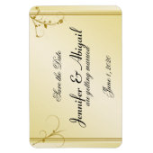 Elegant Goud Bloemen Gay Bruiloft Save the Date Magneet (Verticaal)
