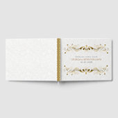 Elegant Goud Bloemen Kant Lijst Gastenboek (Volledig)