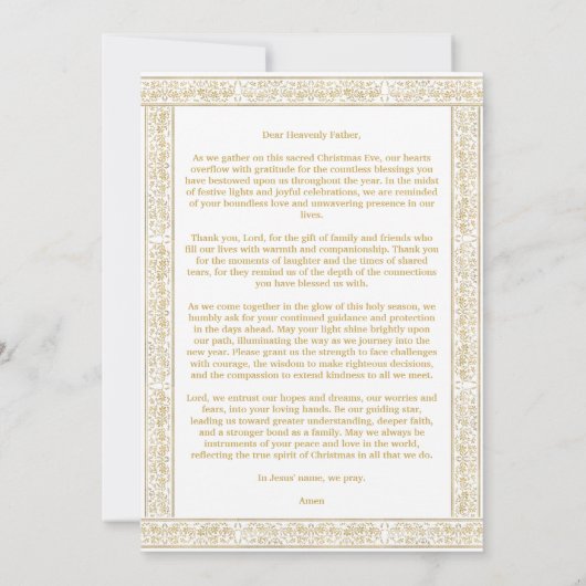 Elegant Goud Bloemen Lijst Foto Kaart (Achterkant)