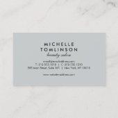 Elegant Goud Bloemen Patroon Lichtgrijs Designer Visitekaartje (Achterkant)