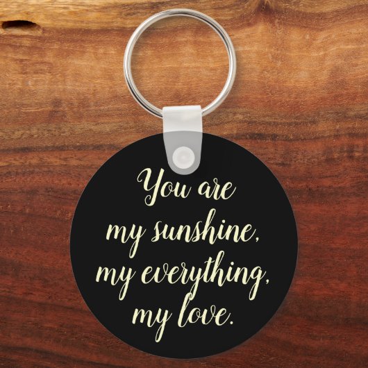 Elegant Goud Bloemen Tulp Bloemen Gouden Zwart Sleutelhanger (Achterkant)