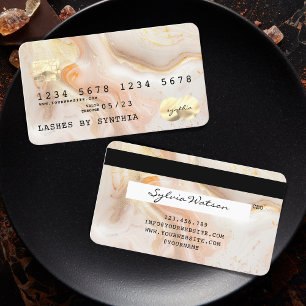 Elegant Goud Blush Modern Credit Kaart Stijl Visitekaartje