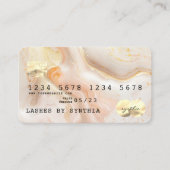 Elegant Goud Blush Modern Credit Kaart Stijl Visitekaartje (Voorkant)