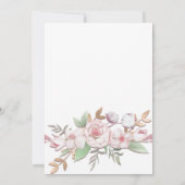 Elegant Goud Blush Roze Mint Bloemen Vrijgezellenf Kaart (Achterkant)