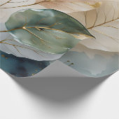 Elegant Goud Botanisch Cadeaupapier (Hoek)