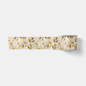 Elegant Goud Botanisch Satijnen Lint (Voorkant)