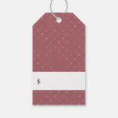 Elegant Goud Botanische Bloemen Prijs Labels Cadeaulabel (Achterkant)