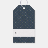 Elegant Goud Botanische Bloemen Prijs Labels Cadeaulabel (Achterkant)