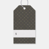 Elegant Goud Botanische Bloemen Prijs Labels Cadeaulabel (Achterkant)